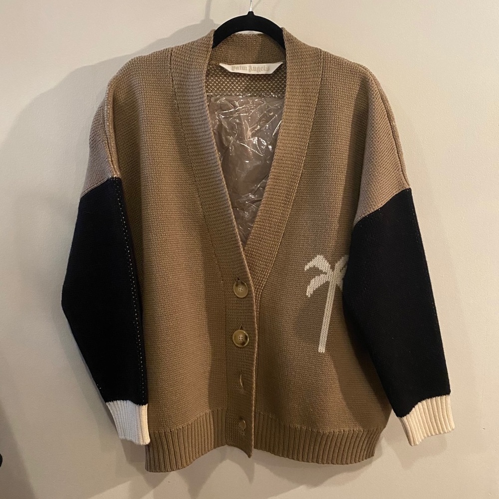Palm Angels Women’s Brown Wool Cardigan